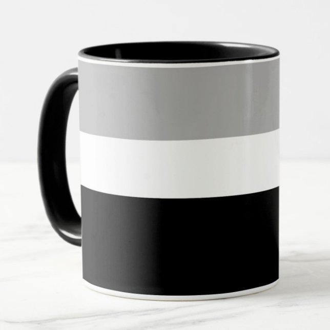 Grau-Weiß-Schwarz-Farben-Design Tasse (Von Creator hochgeladen)