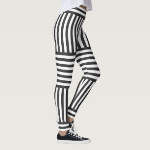 Grau-weiße Geometrie Leggings