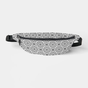 Grau-weiße geometrische nahtlose Muster Bauchtasche