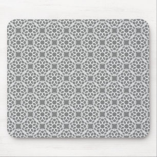 Grau-weiße geometrische nahtlose Muster Mousepad
