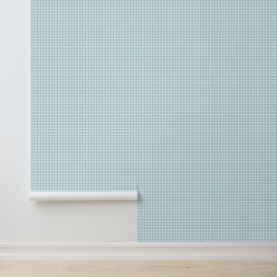 Grau-weiße Gingham-Karo Tapete