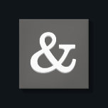 Grau-weiße Leinwand mit Ampersand<br><div class="desc">Wandkunst aus Ampersand und Leinwand in modernem Grau-Weiß-Design für zeitgenössische Dekoration in Zuhause oder Büro</div>