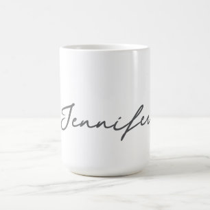 Grau Weiße Moderne Minimalistische Handschrift Nam Kaffeetasse