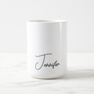 Grau Weiße Moderne Minimalistische Handschrift Nam Kaffeetasse