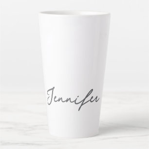 Grau Weiße Moderne Minimalistische Handschrift Nam Milchtasse