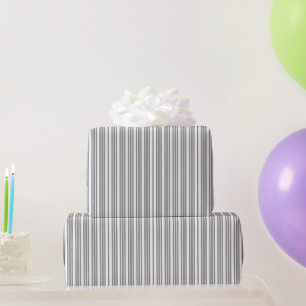 Grau-weiße Streifen Geschenkpapier
