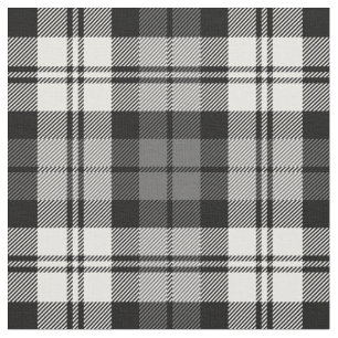Grau-weißer Black Watch Tartan Karo Stoff
