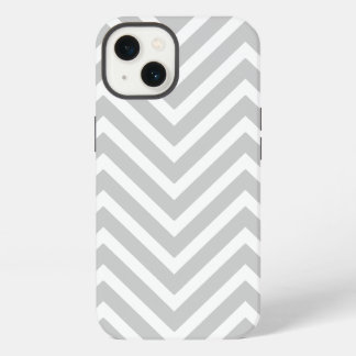 GRAU-WEIßES CHEVRON-MUSTER iPhone 13 HÜLLE