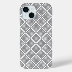 Grau-weißes geometrisches kariertes Muster Case-Mate iPhone Hülle