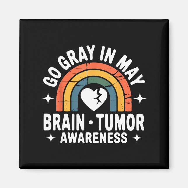 Grau werden im Mai Gehirntumor-Bewusstsein stark Magnet (Vorne)
