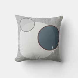 Grau-White-Blue-Circles Kissen