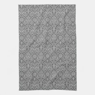 Grau & White Damask Küchentücher