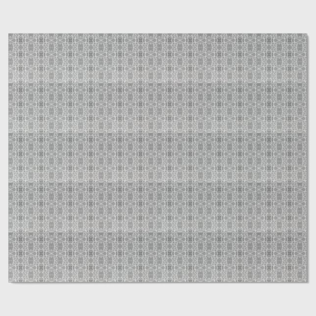 Grau White Stone Tiles Mosaic Muster Geschenkpapier (Flach)