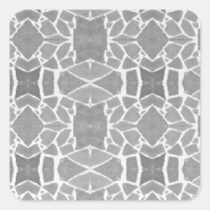 Grau White Stone Tiles Mosaic Muster Quadratischer Aufkleber