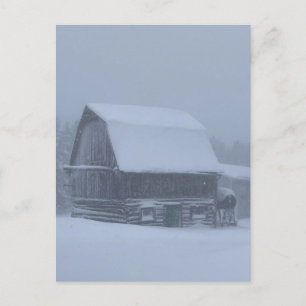 Grau Winter Tag Finn Barn Michigan Obere Halbinsel Feiertagspostkarte