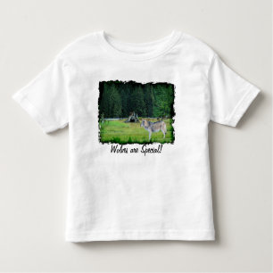 Grau Wolf & Alaskan Forest Wildlife Art T - Shirt