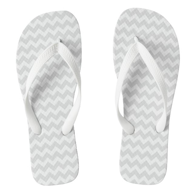 grau Zickzack Flip Flops (Fußbett)