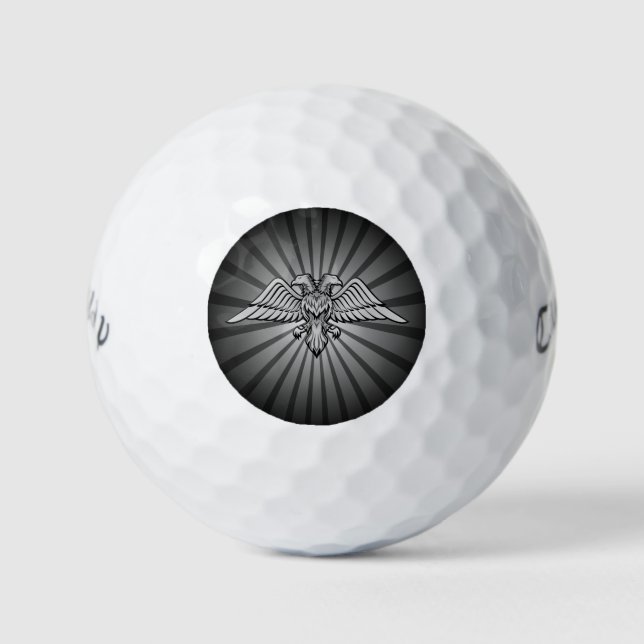Grauadler mit zwei Köpfen Golfball (Vorderseite)