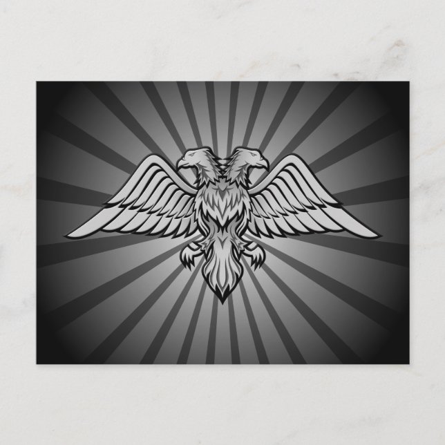 Grauadler mit zwei Köpfen Postkarte (Vorderseite)