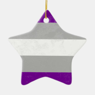 Grauasexuell Keramik Ornament