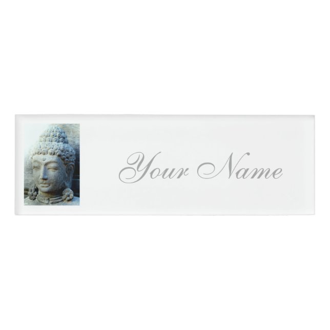 Grauaura Buddha Namenschild (Vorderseite)