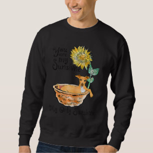 Graubäder in einer Tube mit Sonnenblumen Sweatshirt