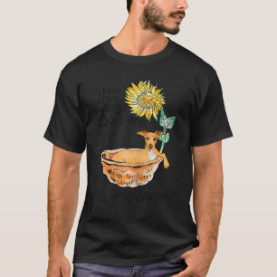 Graubäder in einer Tube mit Sonnenblumen T-Shirt