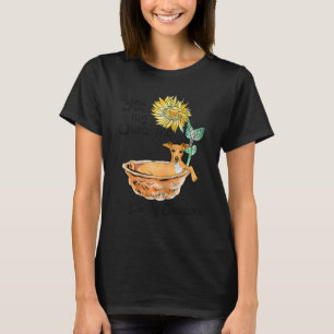 Graubäder in einer Tube mit Sonnenblumen T-Shirt