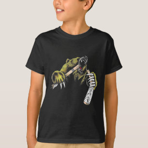 Graubär bricht durch, während er Hockeyschläger L T-Shirt