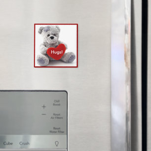 Graubär mit Herz Magnet