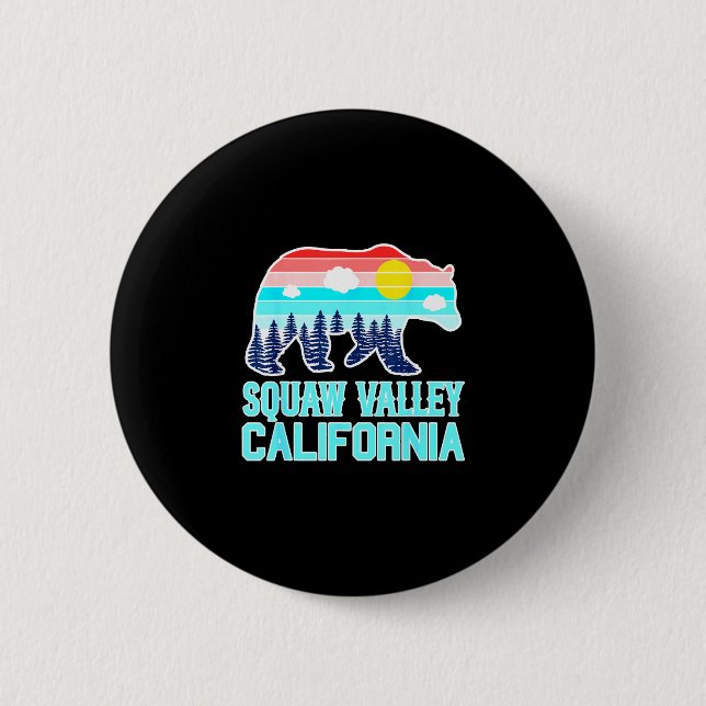 Graubär olympic valley kalifornien vintage button (Vorderseite)
