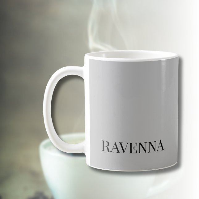 Graubeige Luxus Serif Individueller Benutzerdefini Kaffeetasse (Von Creator hochgeladen)