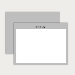 Graubeige Luxus Serif Individueller Benutzerdefini Mitteilungskarte