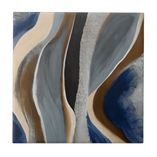 Graubeige Waves Stones Keramik Tile Fliese