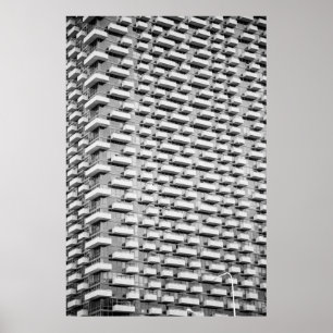 Graubetoniertes Gebäude Poster
