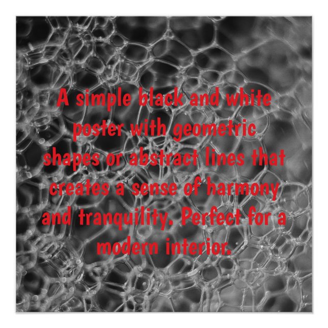 Graubläschen-Design Poster (Vorderseite)