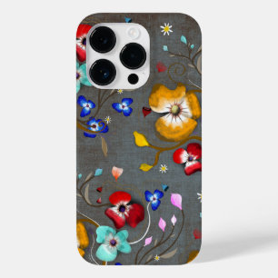 Graublau essbare blumenreiche Eleganz rupydetequil Case-Mate iPhone 14 Pro Hülle