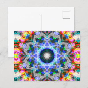 Graublau Gelb Weihnachts-Star Snowflake Postkarte