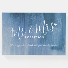 Graublau Moderne Kunst Brauerei Gästebuch