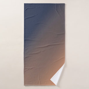 Graublau und beige Gradienten. Badhandtuch Set
