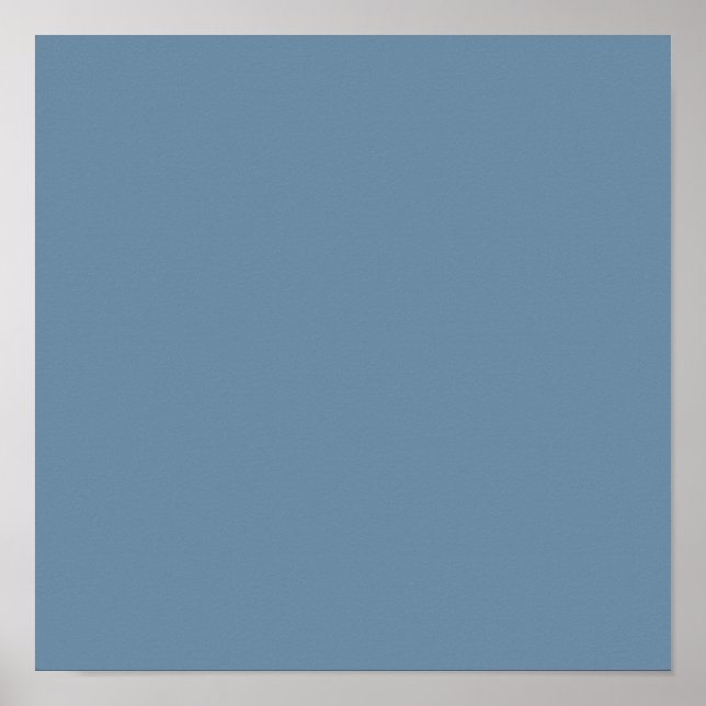 Graublau (Vollfarbe) Poster (Vorne)