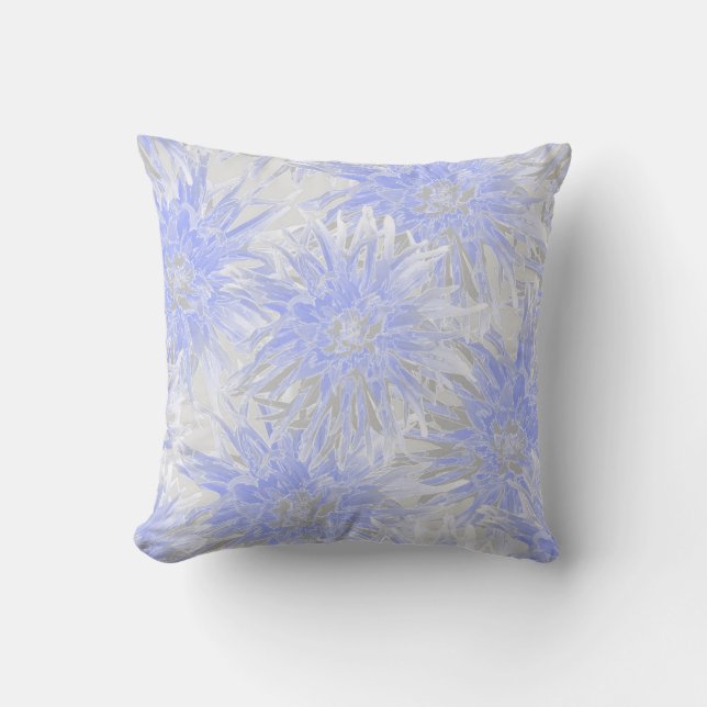 Graublaue Dahlien. Kissen (Vorderseite)