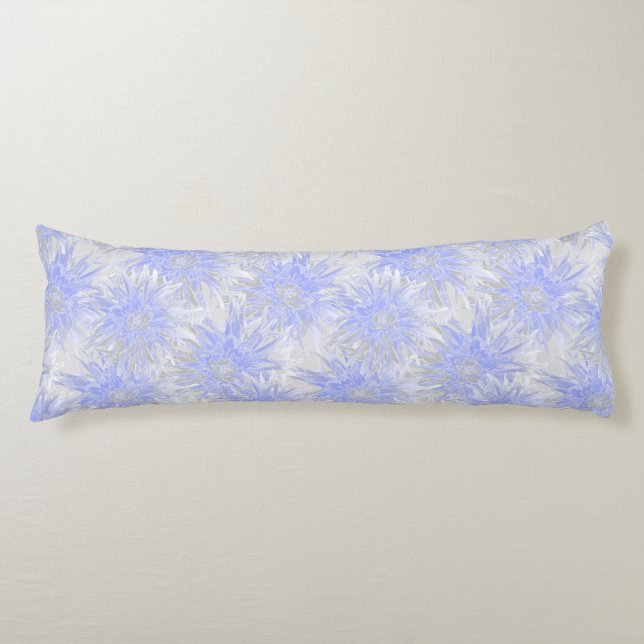 Graublaue Dahlien. Seitenschläferkissen (Vorderseite)