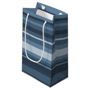 Graublaue Streifen Kleine Geschenktüte