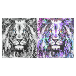 Graublauer Löwenkopf - Cooler Löwenpillowcase Kissenbezug