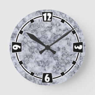 Graublauer Marmor Runde Wanduhr