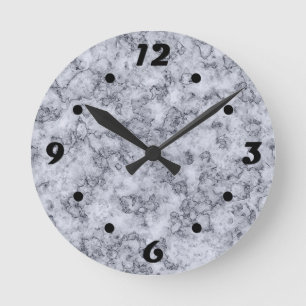 Graublauer Marmor Runde Wanduhr