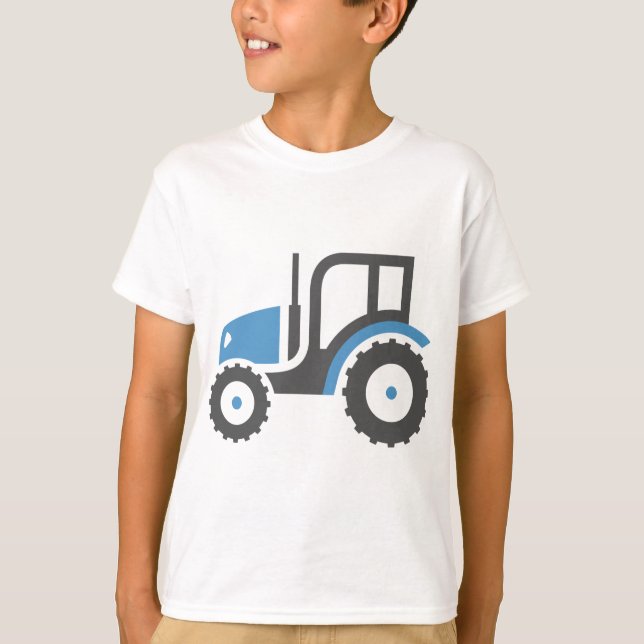 Graublauer Traktor T-Shirt (Vorderseite)