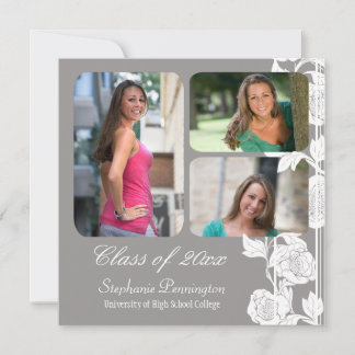 Graublümchen 3 Foto Graduierung Party Ankündigung