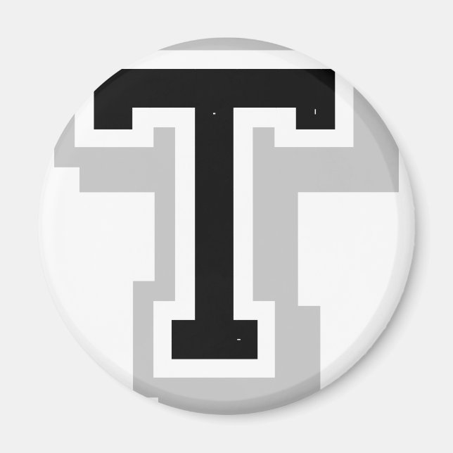 Graubuchstabe T Magnet (Vorne)